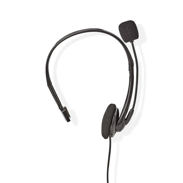 Nedis CHSTRJ100BK Pc-headset On-ear Rj9-connector 2,2 M Zwart