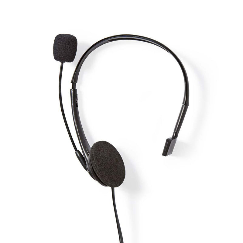 Nedis CHSTRJ100BK Pc-headset On-ear Rj9-connector 2,2 M Zwart