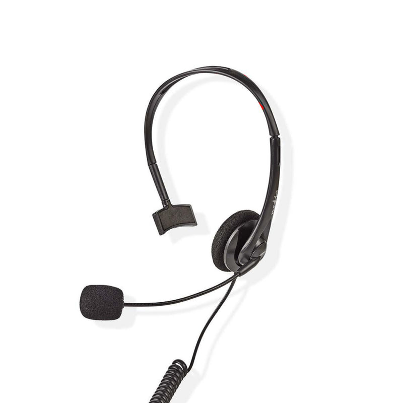 Nedis CHSTRJ100BK Pc-headset On-ear Rj9-connector 2,2 M Zwart