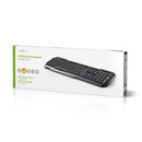 Nedis KBMU100BKBE Bedraad Toetsenbord Usb 2.0 Belgische Indeling