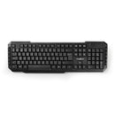 Nedis KBMU100BKBE Bedraad Toetsenbord Usb 2.0 Belgische Indeling