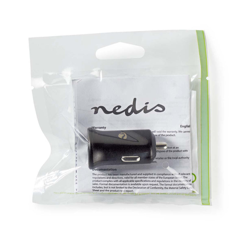 Nedis CCHAU240ABKP Autolader 2,4 A 2 Uitgangen 2x Usb Zwart