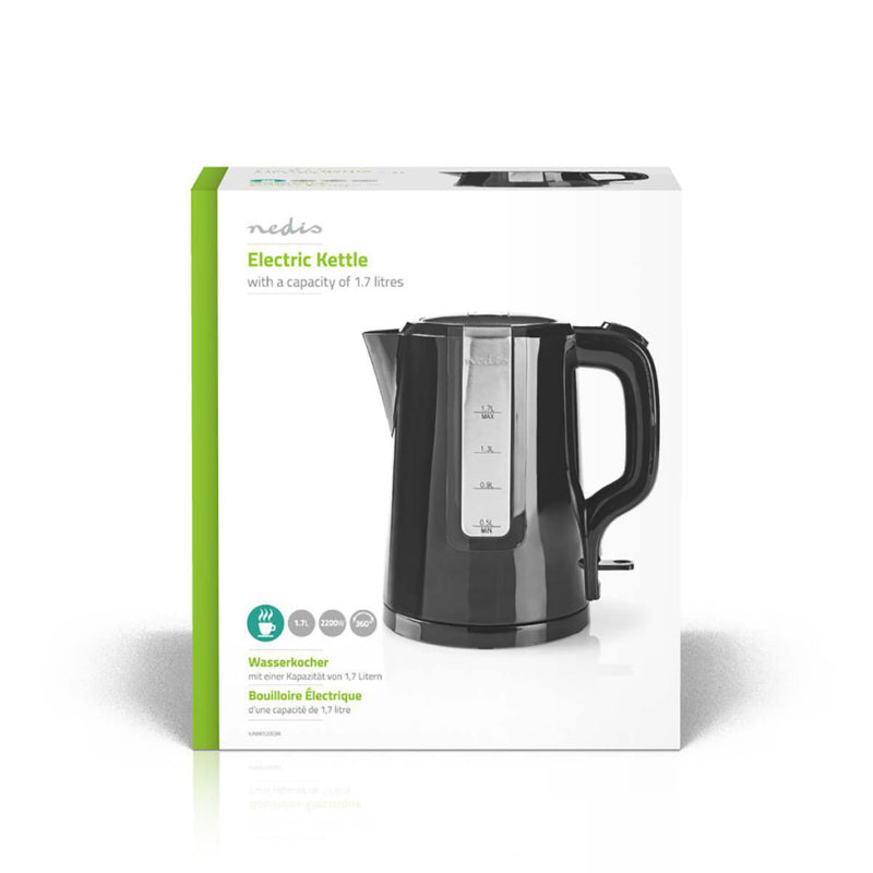 Nedis KAWK120EBK Waterkoker 1,7 L Led-verlichting Zwart