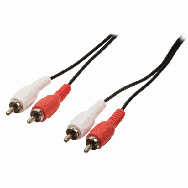 Nedis CAGB24200BK15 Stereo-audiokabel 2x Rca Male - 2x Rca Male 1,5 M Zwart