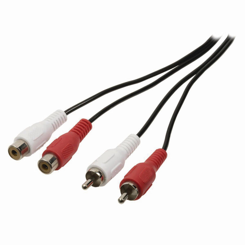 Nedis CAGB24205BK50 Stereo-audiokabel 2x Rca Male - 2x Rca Female 5,0 M Zwart