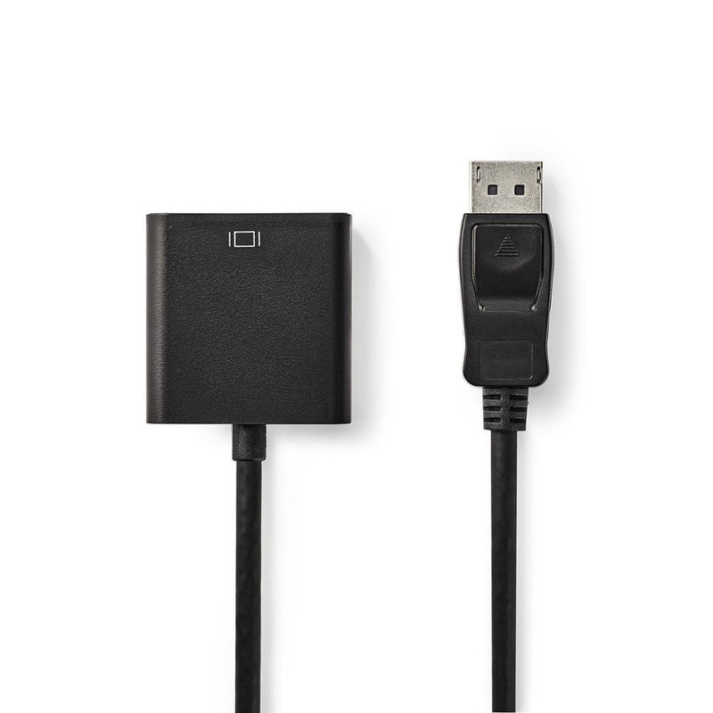 Nedis CCGB37250BK02 Displayport - Dvi-kabel Displayport Male - Dvi-d 24+1-pins Female 0,2 M Zwart