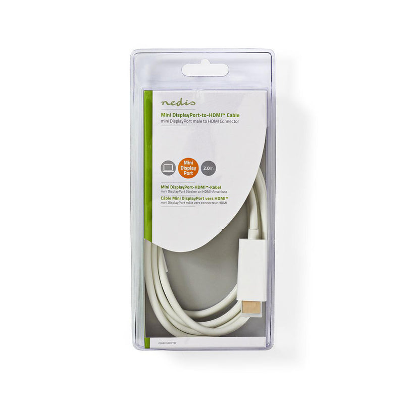Nedis CCGB37600WT20 Mini-displayport - Hdmi?-kabel Mini-displayport Male - Hdmi?-connector 2,0 M Wi