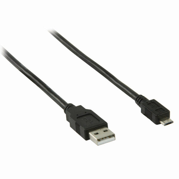 Nedis CCGB60500BK10 Usb-kabel Usb 2.0 Usb-a Male Usb Micro-b Male 480 Mbps Vernikkeld 1.00 M Rond P