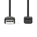 Nedis CCGB60500BK10 Usb-kabel Usb 2.0 Usb-a Male Usb Micro-b Male 480 Mbps Vernikkeld 1.00 M Rond P