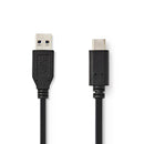 Nedis CCGB61650BK10 Usb-c? 3.1 Gen2-kabel Type-c? Male - A Male 1,0 M Zwart