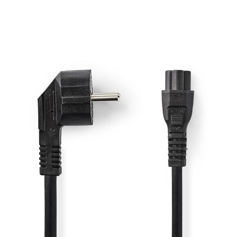 Nedis CEGB10100BK20 Voedingskabel Schuko Male Haaks - Iec-320-c5 2,0 M Zwart
