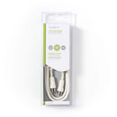 Nedis CSGB40010WT20 Coaxkabel 100 Db Iec (coax) Male - Iec (coax) Female 2,0 M Wit