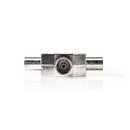 Nedis CSGB40950ME Coaxsplitter 2x Iec (coax) Male - Iec (coax) Female Metaal