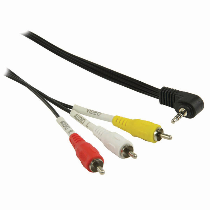 Nedis CVGB22400BK10 3,5 Mm Av-kabel 3,5 Mm Av Male - 3x Rca Male 1,0 M Zwart