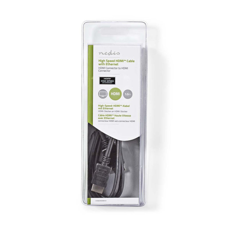 Nedis CVGB34000BK10 High Speed Hdmi?-kabel Met Ethernet Hdmi?-connector - Hdmi?-connector 1,0 M Zwa