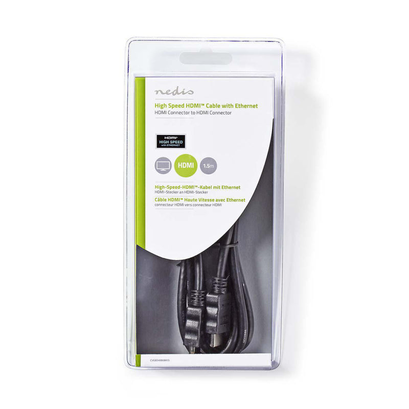 Nedis CVGB34000BK15 High Speed Hdmi?-kabel Met Ethernet Hdmi?-connector - Hdmi?-connector 1,5 M Zwa