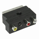Nedis CVGB31902BK Schakelbare Scart-adapter Scart Male - S-video Female + 3x Rca Female Zwart