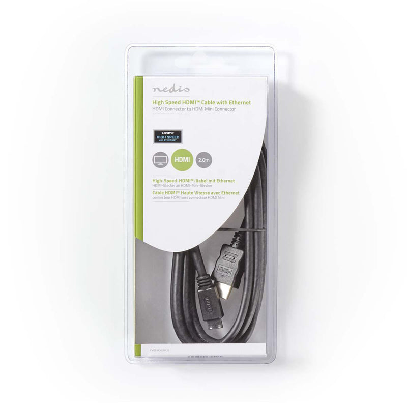 Nedis CVGB34500BK20 High Speed Hdmi?-kabel Met Ethernet Hdmi?-connector - Hdmi?-miniconnector 2,0 M