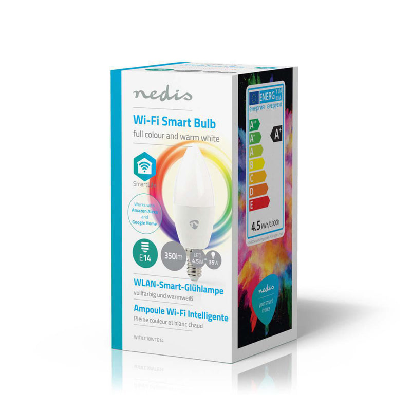 Nedis WIFILC10WTE14 Wi-fi Slimme Led-lamp Full-colour En Warm-wit E14