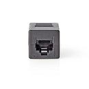 Nedis CCGP89010BK Cat6 Netwerkadapter Rj45 (8p8c) Female - Rj45 (8p8c) Female Zwart