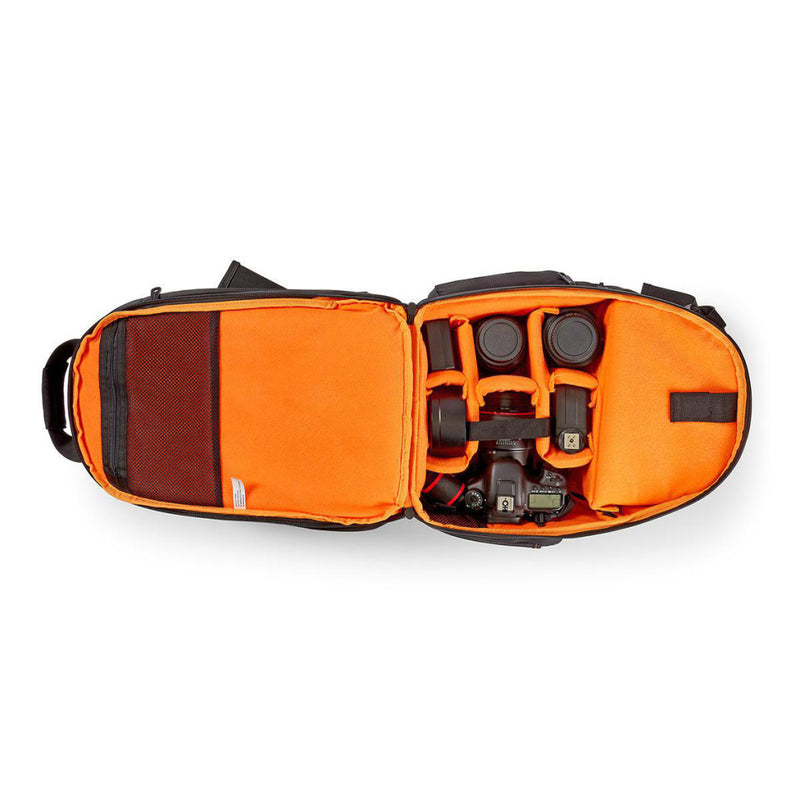 Nedis CBAG400BK Cameratas Rugtas 290 X 410 X 150 Mm 10 Binnenvakken Zwart/oranje