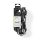 Nedis EXSO330F1BK Stekkerdoos Beschermend Contact 3-weg 3,0 M Zwart