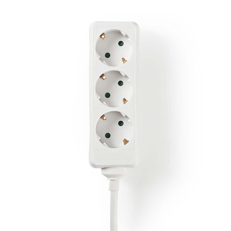 Nedis EXSO330F1WT Stekkerdoos Beschermend Contact 3-weg 3,0 M Wit