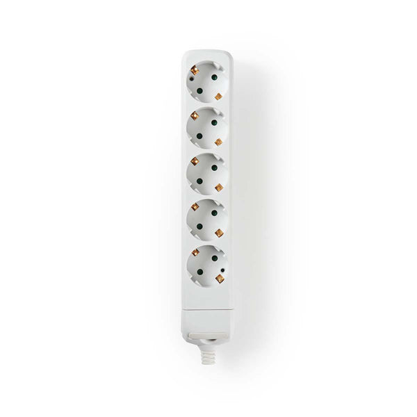 Nedis EXSO500F1WT Stekkerdoos Beschermend Contact 5-wegs Wit