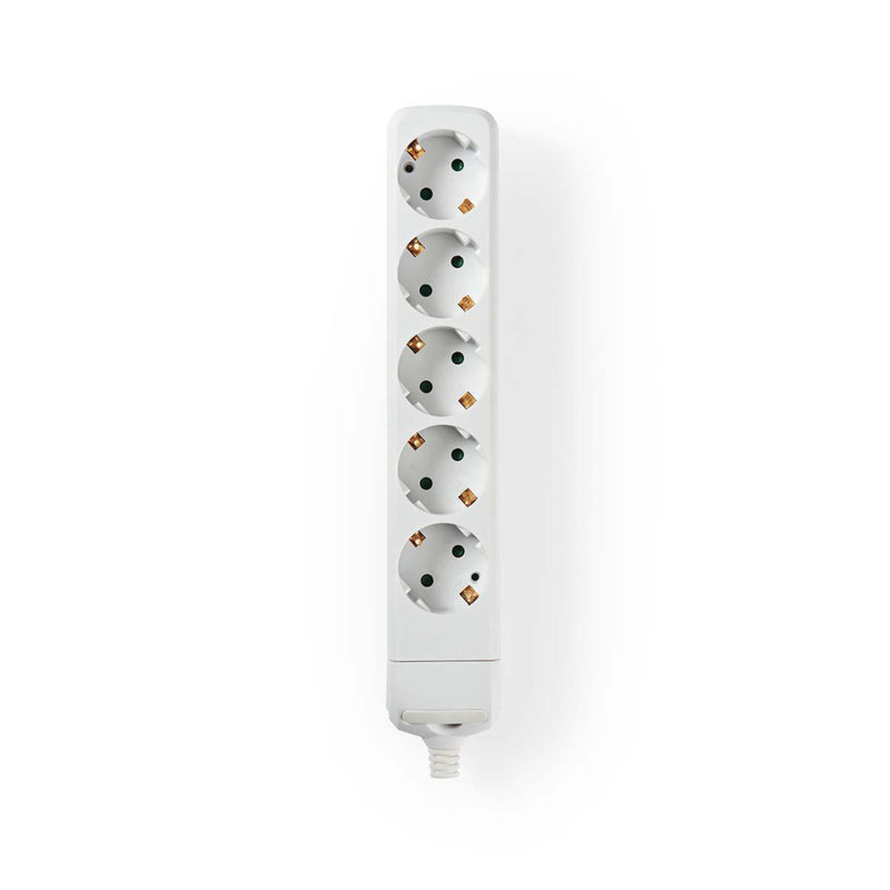 Nedis EXSO500F1WT Stekkerdoos Beschermend Contact 5-wegs Wit