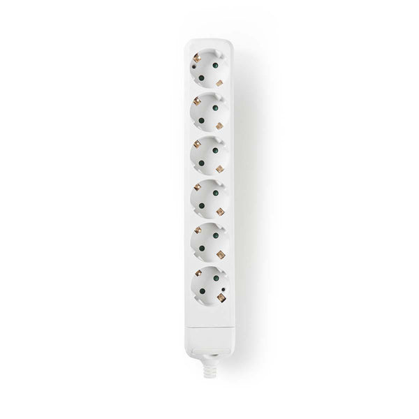 Nedis EXSO600F1WT Stekkerdoos Beschermend Contact 6-wegs Wit