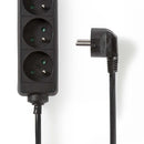 Nedis EXSO615E1BK Stekkerdoos France / Type-e (cee 7/6) 6-wegs 1.50 M 3680 W 16 A Soort Aarding: Aa