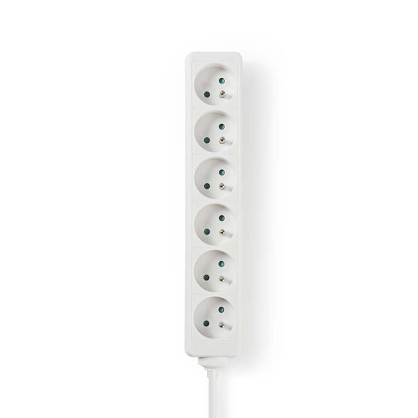 Nedis EXSO615E1WT Stekkerdoos France / Type-e (cee 7/6) 6-wegs 1.50 M 3680 W 16 A Soort Aarding: Aa