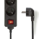 Nedis EXSO615E2BK Stekkerdoos France / Type-e (cee 7/6) 6-wegs 1.50 M 3680 W 16 A Soort Aarding: Aa