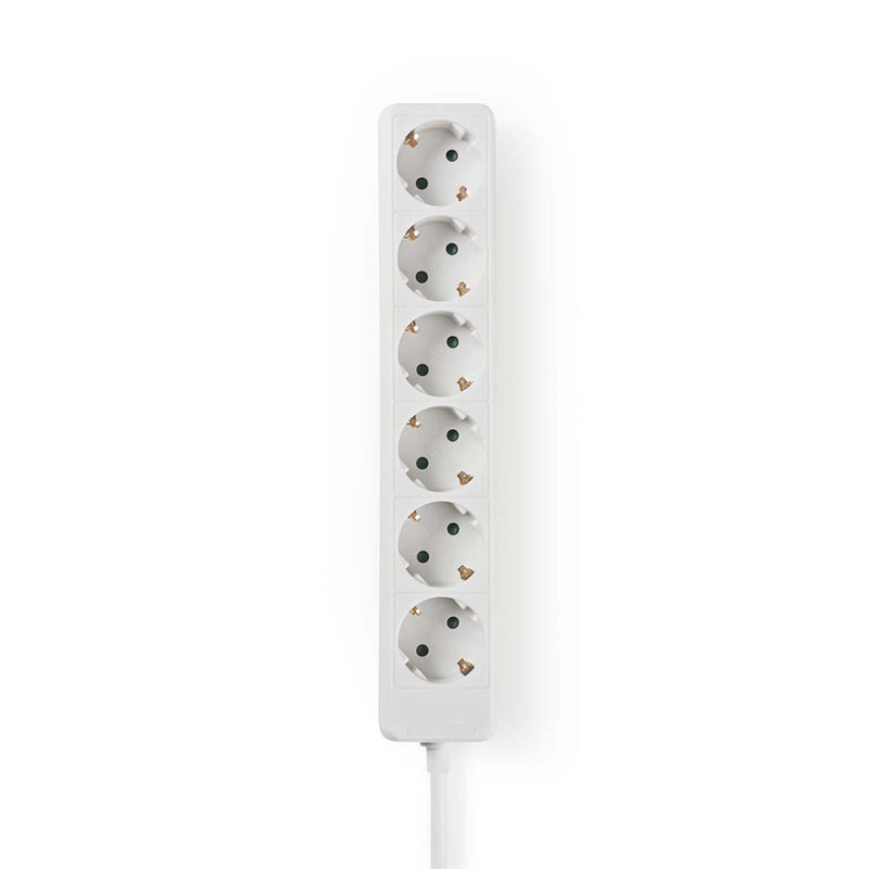 Nedis EXSO630F1WT Stekkerdoos Beschermend Contact 6-wegs 3,0 M Wit