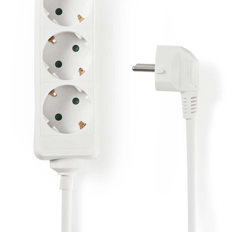 Nedis EXSO630F1WT Stekkerdoos Beschermend Contact 6-wegs 3,0 M Wit
