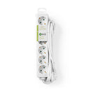 Nedis EXSO630F1WT Stekkerdoos Beschermend Contact 6-wegs 3,0 M Wit