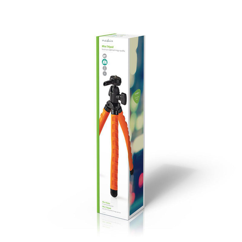 Nedis GPOD3010BK Ministatief Max. 1 Kg 27,5 Cm Flexibel Zwart/oranje
