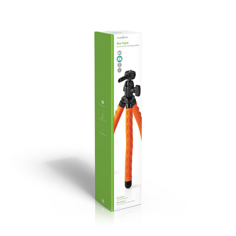 Nedis GPOD3010BK Ministatief Max. 1 Kg 27,5 Cm Flexibel Zwart/oranje