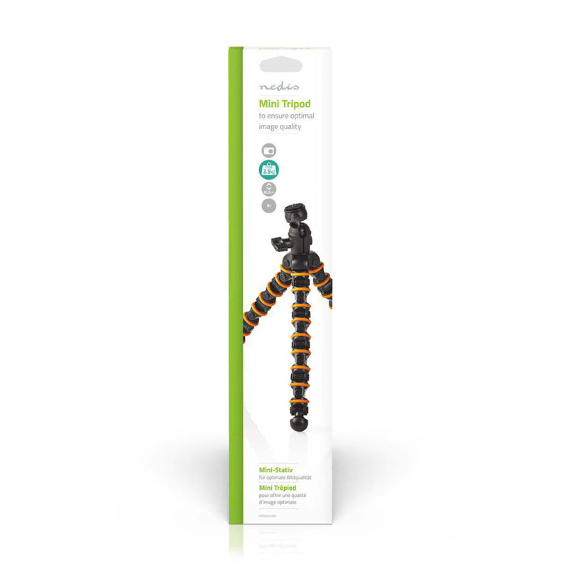 Nedis GPOD3210BK Ministatief Max. 2,5 Kg 30,0 Cm Flexibel Zwart/oranje