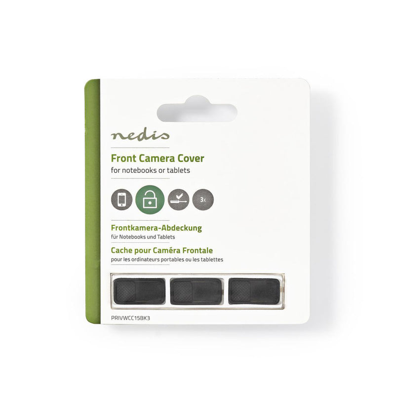 Nedis PRIVWCC15BK3 Privacy-cover Voor Notebooks En Tablets Snel Aan Te Brengen 3-pack Zwart