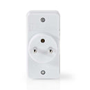 Nedis PSSPL200C2WT Stopcontact-splitter France / Type-e (cee 7/6) 250 V Ac 50 Hz Stroomkabel Zijde