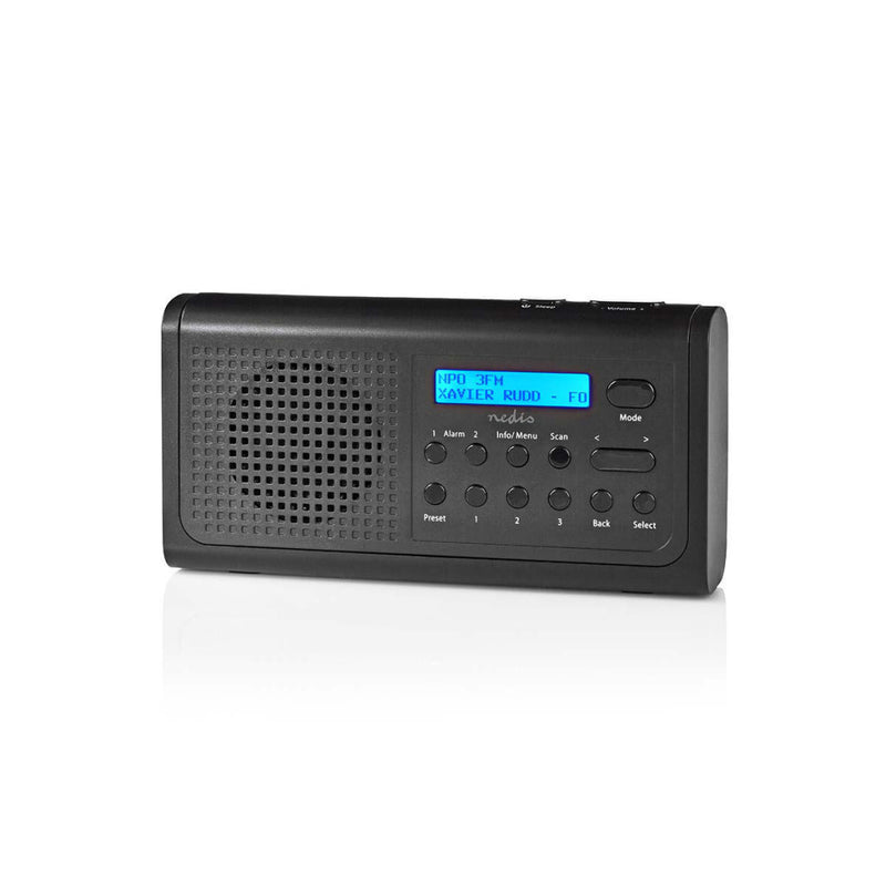 Nedis RDDB1500BK Dab+-radio 3 W Fm Klok- En Alarmfunctie Zwart