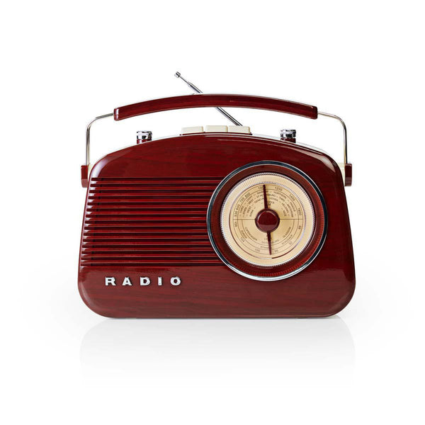 Nedis RDFM5000BN Fm-radio 4,5 W Draaggreep Bruin