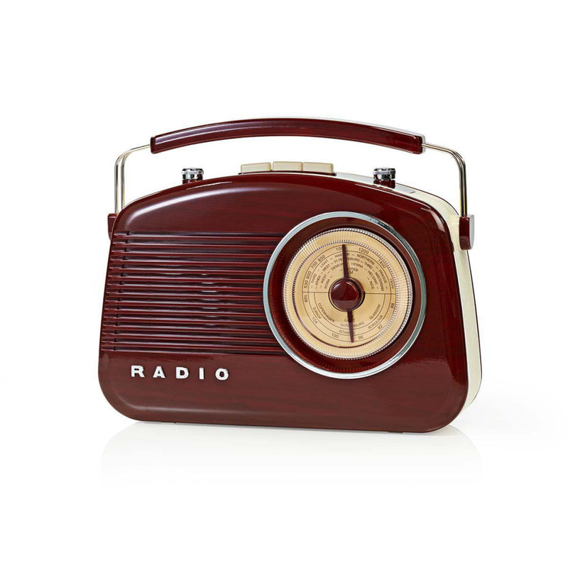 Nedis RDFM5000BN Fm-radio 4,5 W Draaggreep Bruin