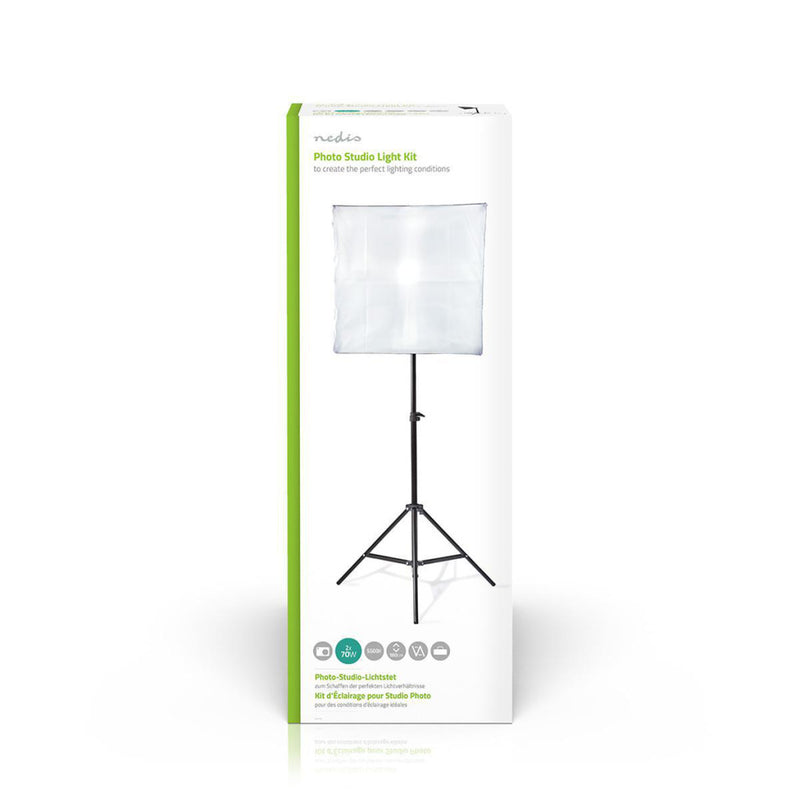 Nedis SLKT10BK Verlichtingsset Fotostudio 2x 70 W 5500 K 180 Cm Hoogte Opvouwbaar
