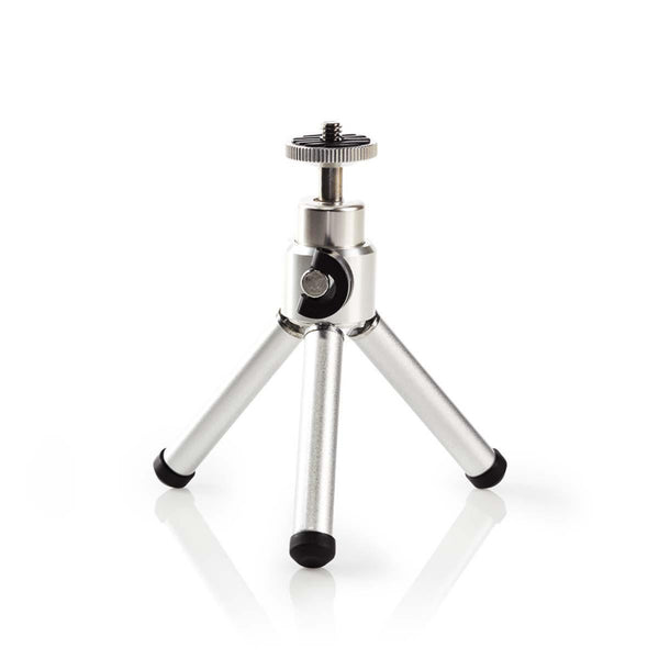 Nedis TPOD1000GY Ministatief Pan & Tilt Max. 0,8 Kg 13,4 Cm Zwart / Zilver