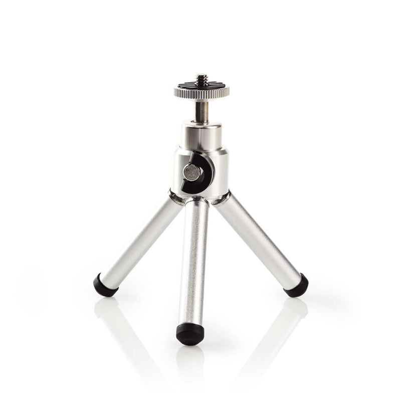 Nedis TPOD1000GY Ministatief Pan & Tilt Max. 0,8 Kg 13,4 Cm Zwart / Zilver