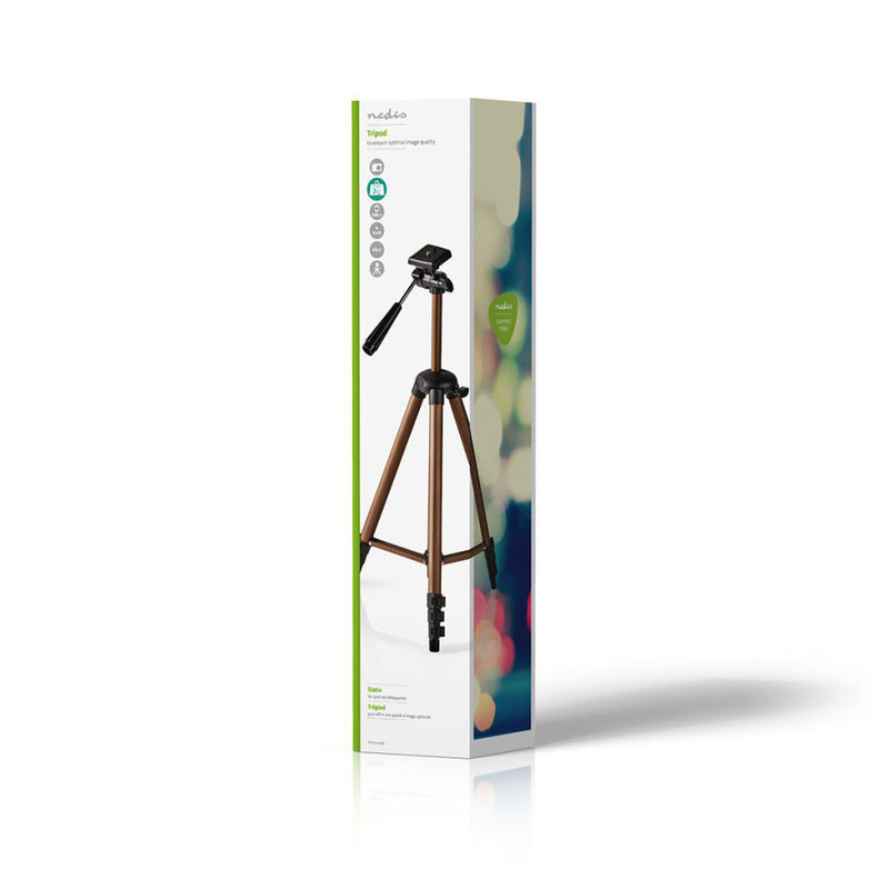 Nedis TPOD2100BZ Statief Pan & Tilt Max. 2 Kg 130 Cm Zwart / Zilver