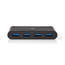 Nedis TCARF200BK Computer Hub Usb-c&trade; 4x Usb 3.0 Zwart