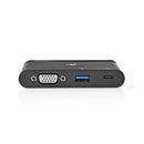 Nedis TCARF220BK Computer Hub Usb-c&trade; Usb-c&trade; / Usb 3.0 / Vga Voeding: 100 W Zwart